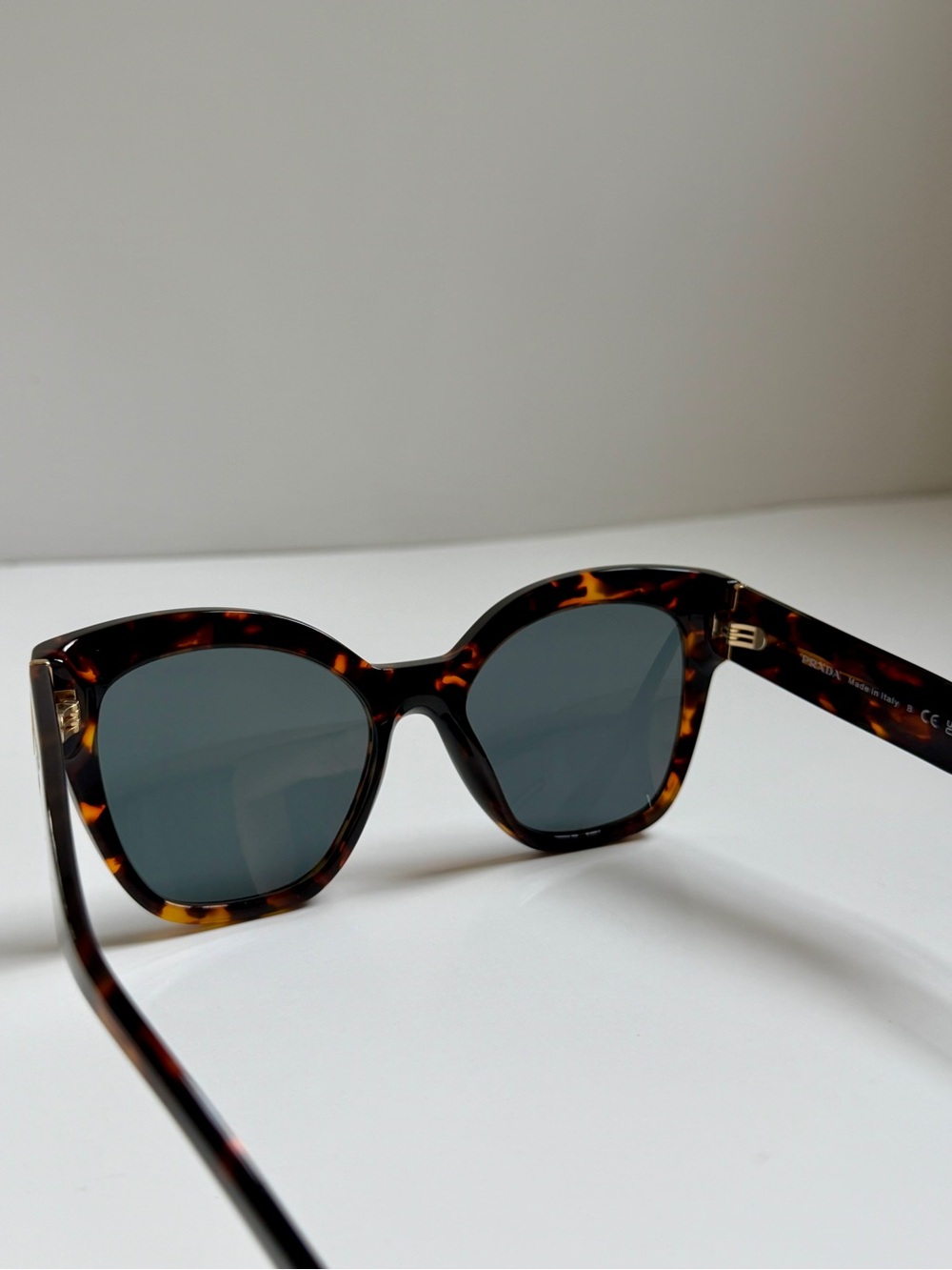 Authentic Prada PR 17ZS Tortoise Cat Eye Square Polarized Sunglasses w/ Case - Picture 11 of 15